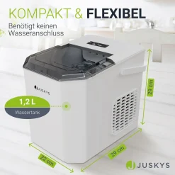 Eiswürfelmaschine mit Selbstreinigung IceOracle Erfrischende Eiswürfel in 2 Größen blitzschnell zubereitet