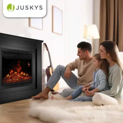 Elektrischer Kamin Elektrokamin mit Heizlüfter und Flammeneffekt - 1000/2000 W