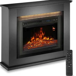 Elektrischer Kamin Elektrokamin mit Heizlüfter und Flammeneffekt - 1000/2000 W