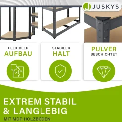 3er Regalsystem 1 Corner & 2 Basic Regalsystem mit insgesamt 15 Böden mit 2625 kg Tragkraft