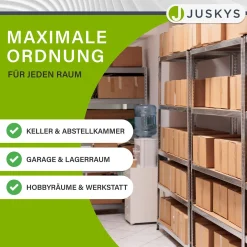 3er Regalsystem 1 Corner & 2 Easy mit 1 Eckregal, 2 Lagerregalen und 12 Einlegeböden