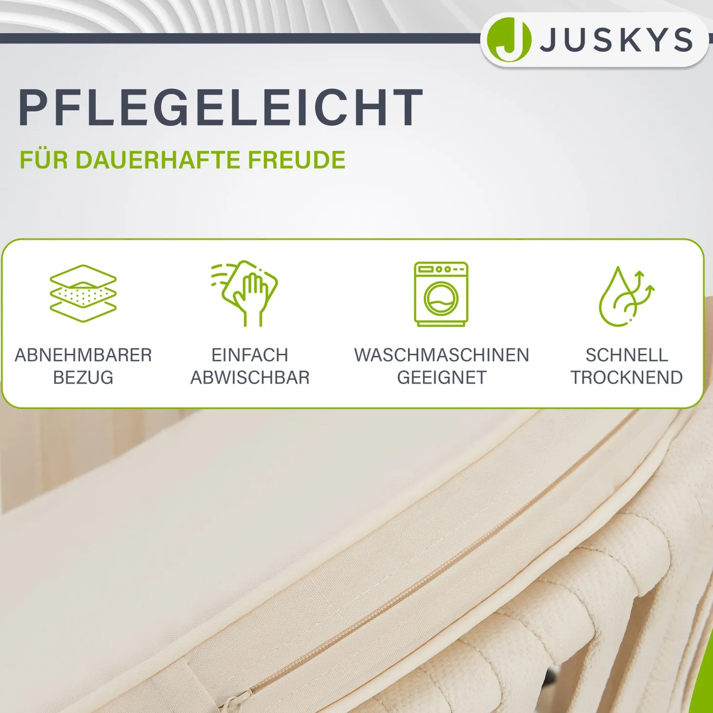 2er-Set Rope Stühle Gartenstühle mit Seilgeflecht – Inkl. Sitz- und Rückenkissen