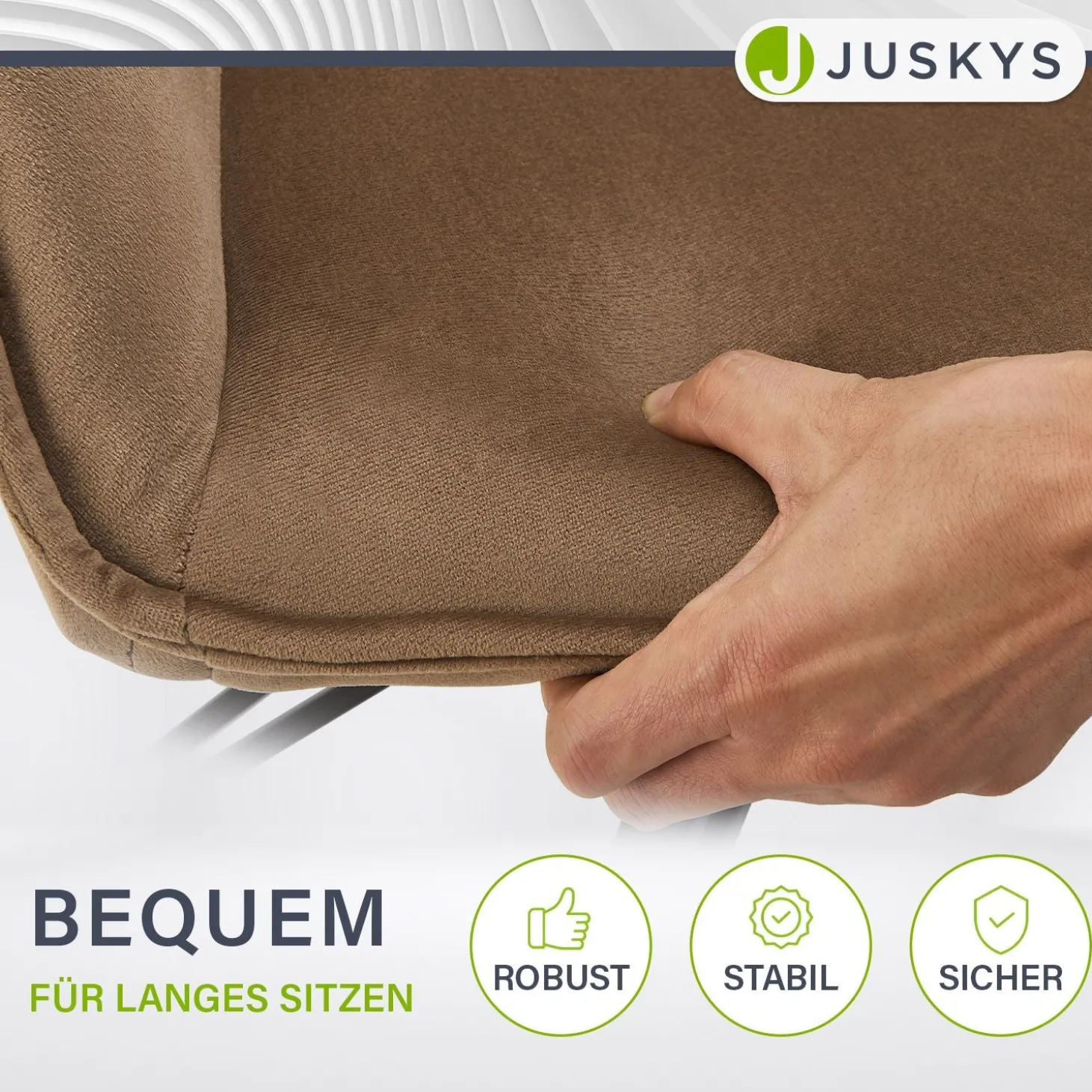 Esszimmerstuhl drehbar mit Samt Clyde Esszimmerstuhl mit Armlehne als 1er, 2er, 4er oder 6er Set