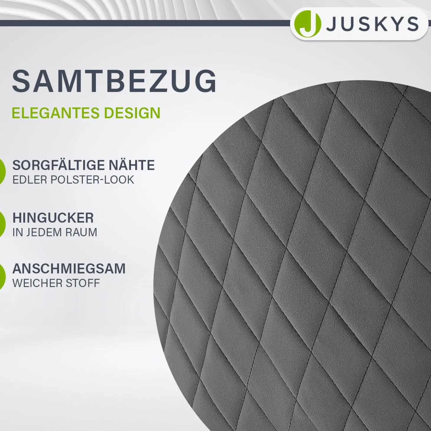 Esszimmerstuhl drehbar mit Samt Clyde Esszimmerstuhl mit Armlehne als 1er, 2er, 4er oder 6er Set