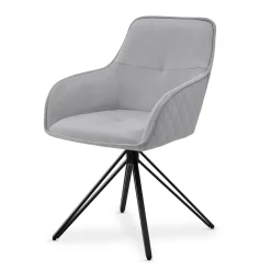 Esszimmerstuhl drehbar mit Samt Clyde Esszimmerstuhl mit Armlehne als 1er, 2er, 4er oder 6er Set