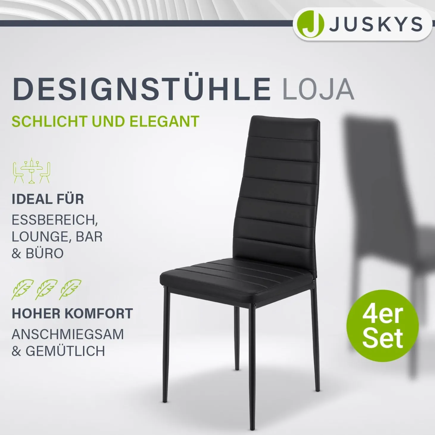 Esszimmerstuhl Loja Bequeme Stühle für das Esszimmer mit weichem Kunstleder