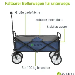 Faltbarer Bollerwagen Transportwagen für Freizeitaktivitäten