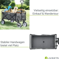 Faltbarer Bollerwagen Transportwagen für Freizeitaktivitäten