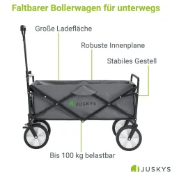 Faltbarer Bollerwagen Transportwagen für Freizeitaktivitäten
