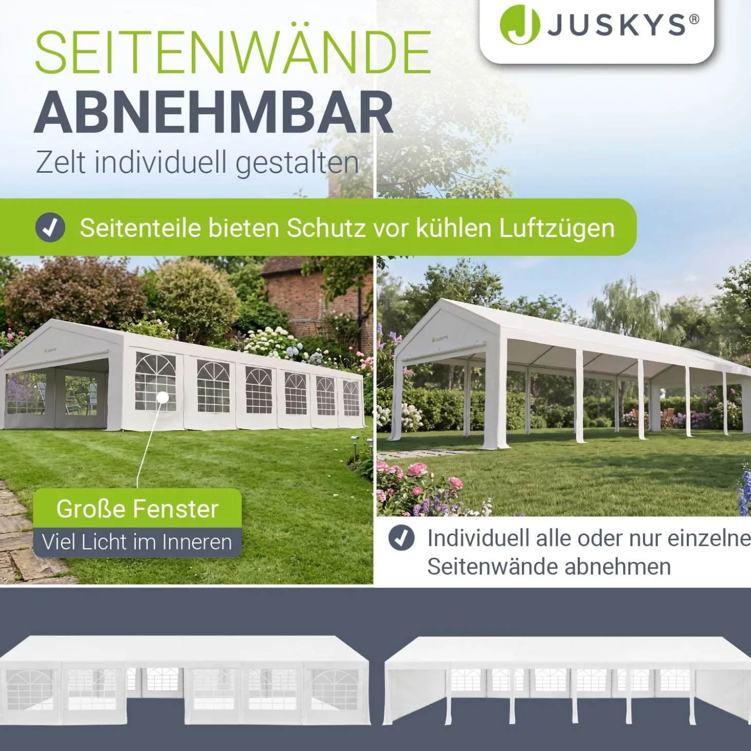 Festzelt Partyzelt Gala Großer Pavillon für die Outdoor-Party im Garten