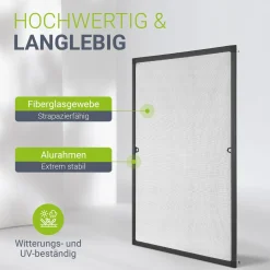 Fliegengitter für Fenster Zuverlässiger Insektenschutz mit Aluminiumrahmen