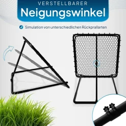 Fußball Rebounder 100 x 100 cm Power Pass Rebounder mit Klappfunktion für Pass- & Schusstraining