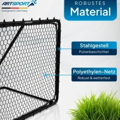 Fußball Rebounder 100 x 100 cm Power Pass Rebounder mit Klappfunktion für Pass- & Schusstraining