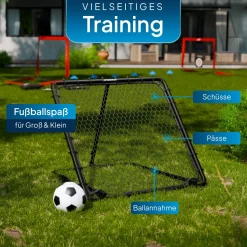 Fußball Rebounder 100 x 100 cm Power Pass Rebounder mit Klappfunktion für Pass- & Schusstraining