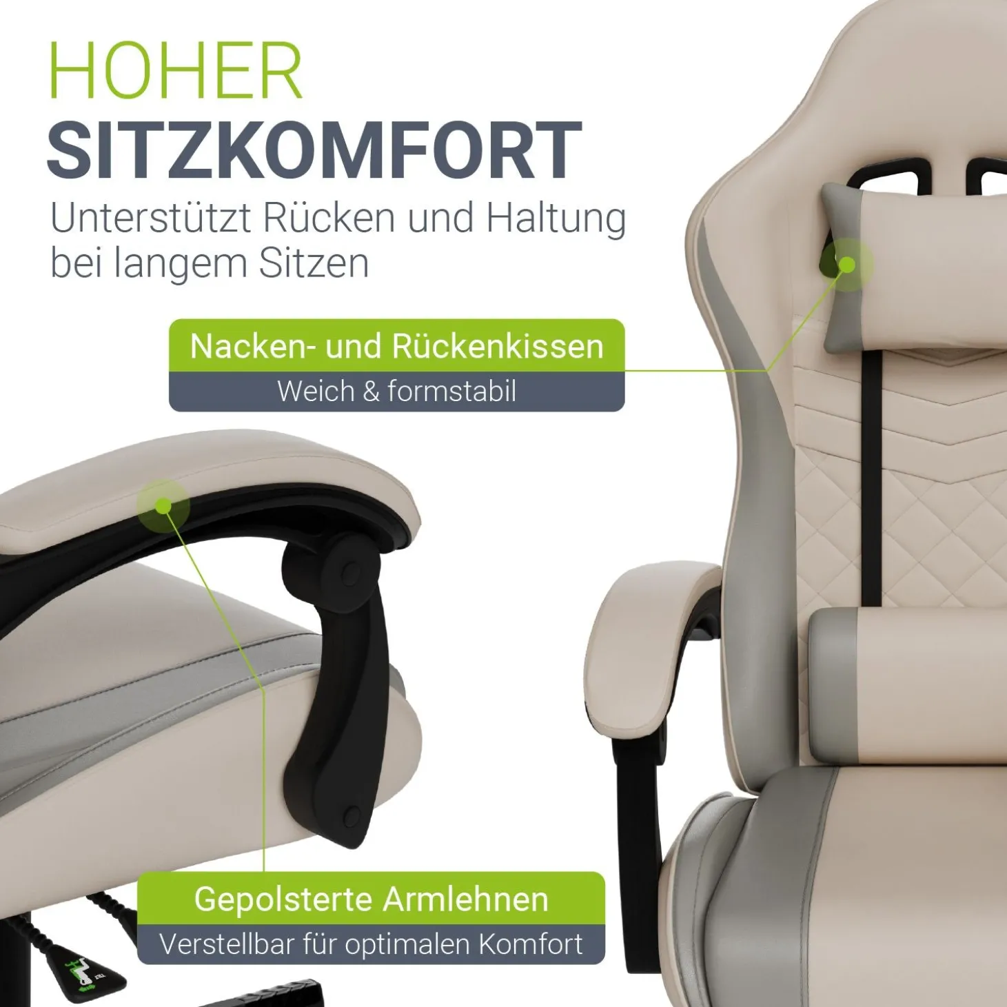 Gamingstuhl HyperSeat Bürostuhl für Home-Office & Gaming