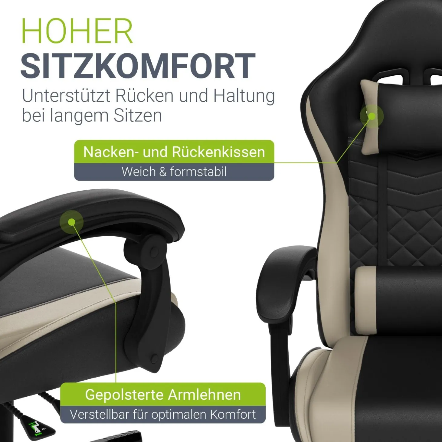 Gamingstuhl HyperSeat Bürostuhl für Home-Office & Gaming
