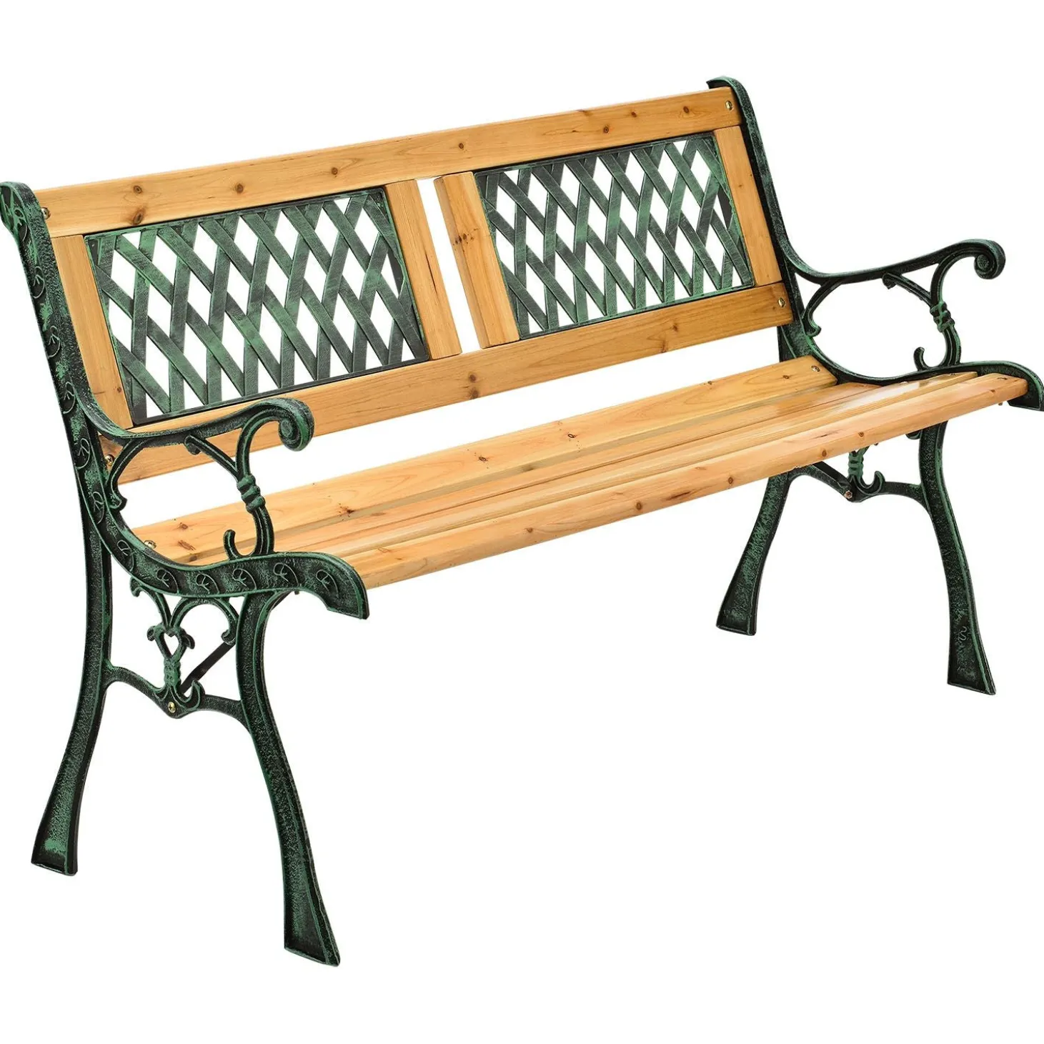 Gartenbank Sanremo 2 Sitzer Bank aus lackiertem Holz aus Gusseisen