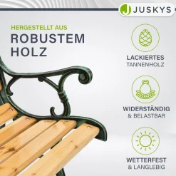 Gartenbank Sanremo 2 Sitzer Bank aus lackiertem Holz aus Gusseisen
