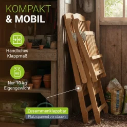 Gartenliege klappbar Evia Sonnenliege wetterfest aus geöltem Holz