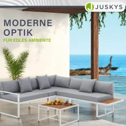 Gartenmöbel Lounge St. Tropez Gartenlounge für 4 Personen mit Tisch & 2 Sitzbänken