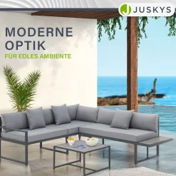 Gartenmöbel Lounge St. Tropez Gartenlounge für 4 Personen mit Tisch & 2 Sitzbänken