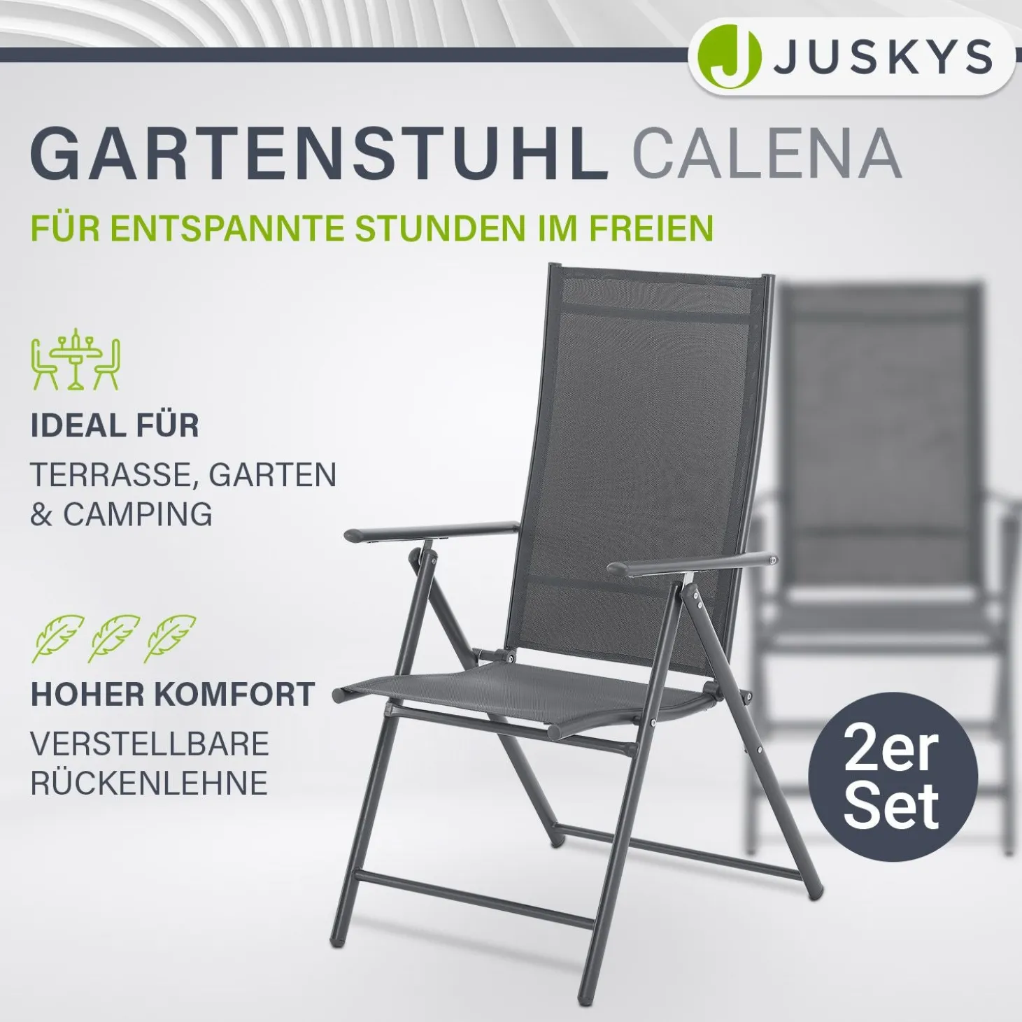 Gartenstuhl Calena Hochlehner Gartenstuhl mit 7-fach verstellbarer Lehne