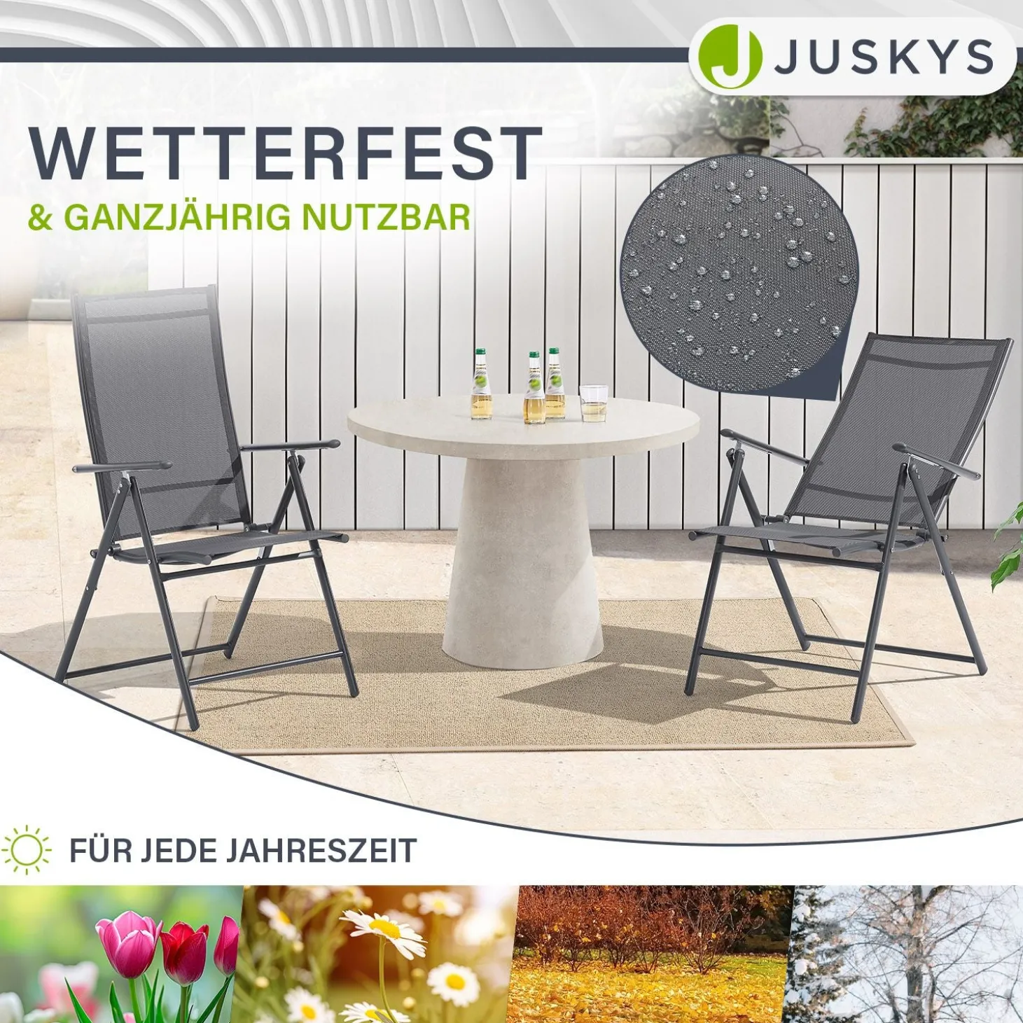 Gartenstuhl Calena Hochlehner Gartenstuhl mit 7-fach verstellbarer Lehne