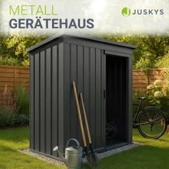 Gerätehaus Metall Geräteschuppen aus Metall mit Fundamentrahmen