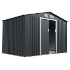 Gerätehaus Metall Geräteschuppen aus Metall mit Fundamentrahmen
