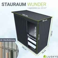 Gerätehaus Metall Geräteschuppen aus Metall mit Fundamentrahmen