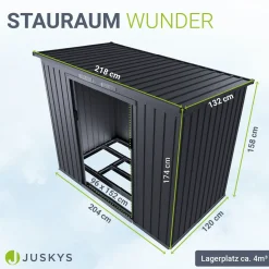 Gerätehaus Metall Geräteschuppen aus Metall mit Fundamentrahmen