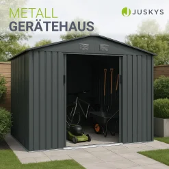 Gerätehaus Metall Geräteschuppen aus Metall mit Fundamentrahmen