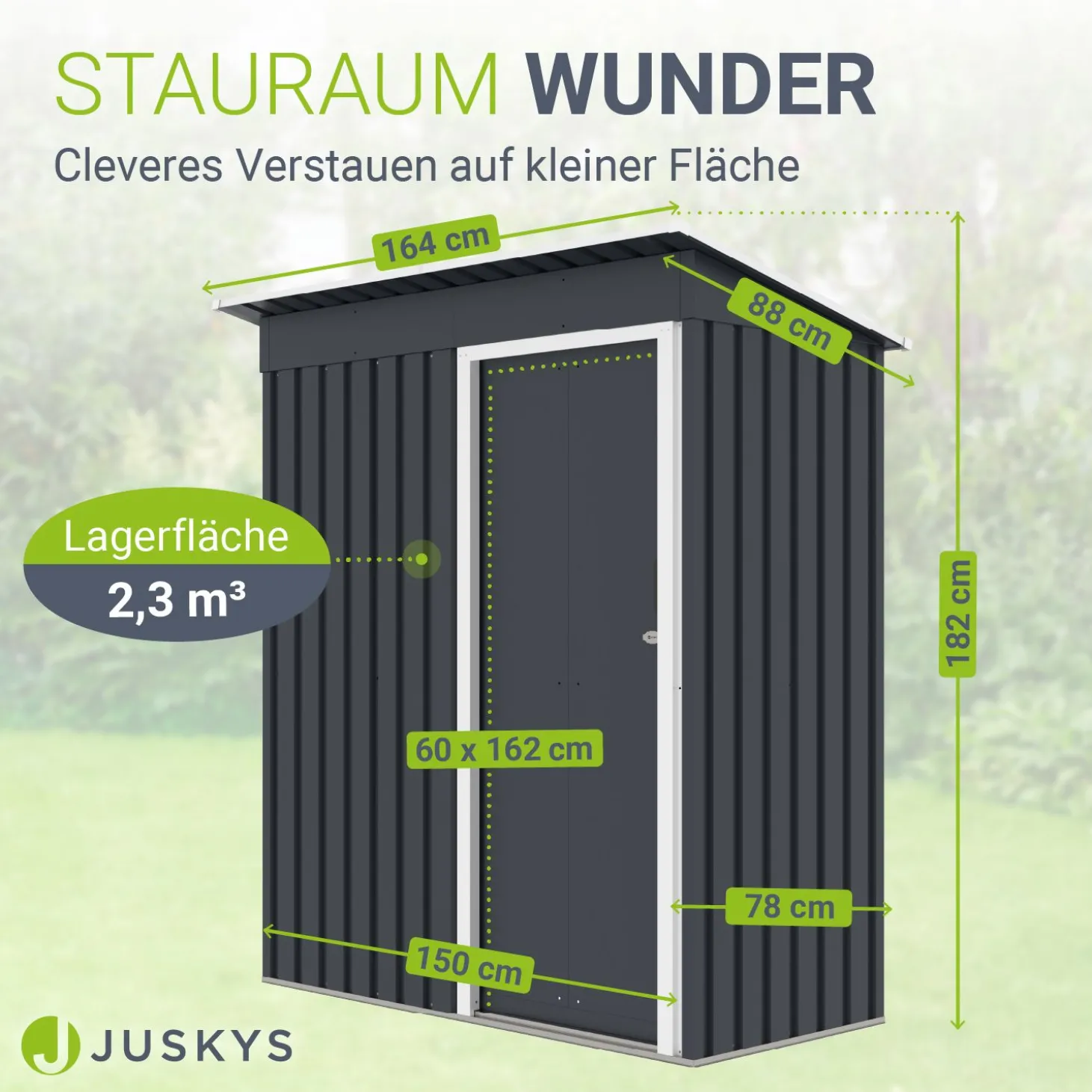 Gerätehaus Metall Geräteschuppen aus Metall mit Fundamentrahmen