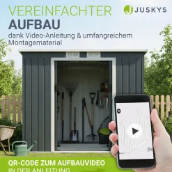 Gerätehaus Metall Geräteschuppen aus Metall mit Fundamentrahmen
