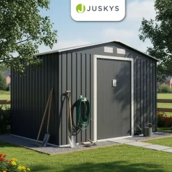 Gerätehaus Metall Geräteschuppen aus Metall mit Fundamentrahmen