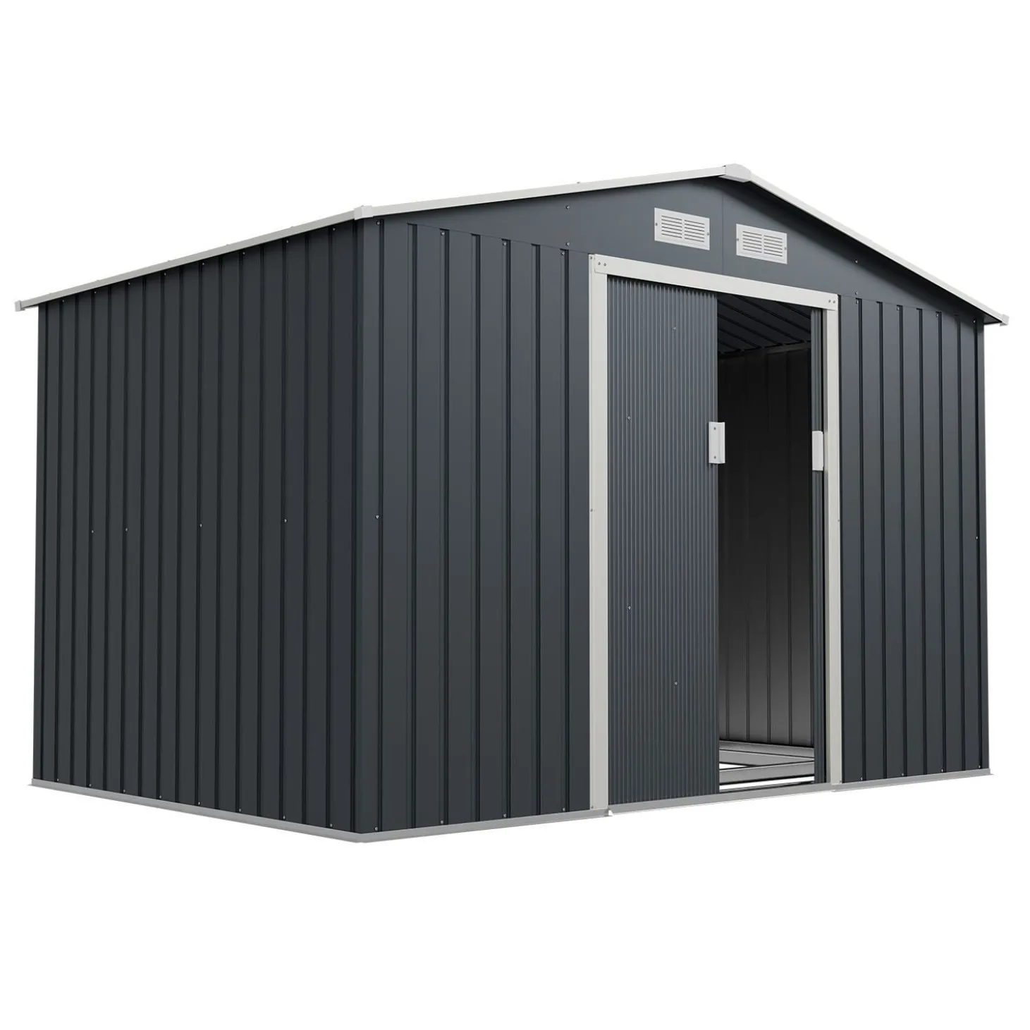 Gerätehaus Metall Geräteschuppen aus Metall mit Fundamentrahmen