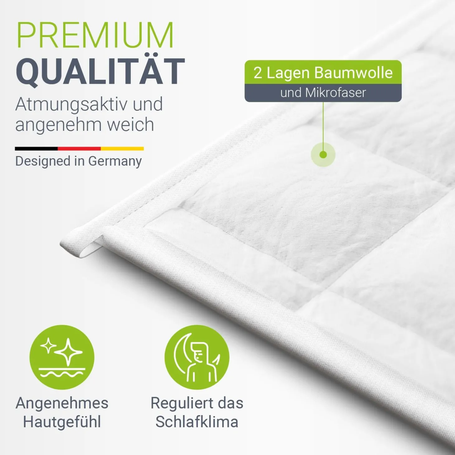 Gewichtsdecke 135x200 cm Therapiedecke für einen entspannten und ausgeruhten Schlaf