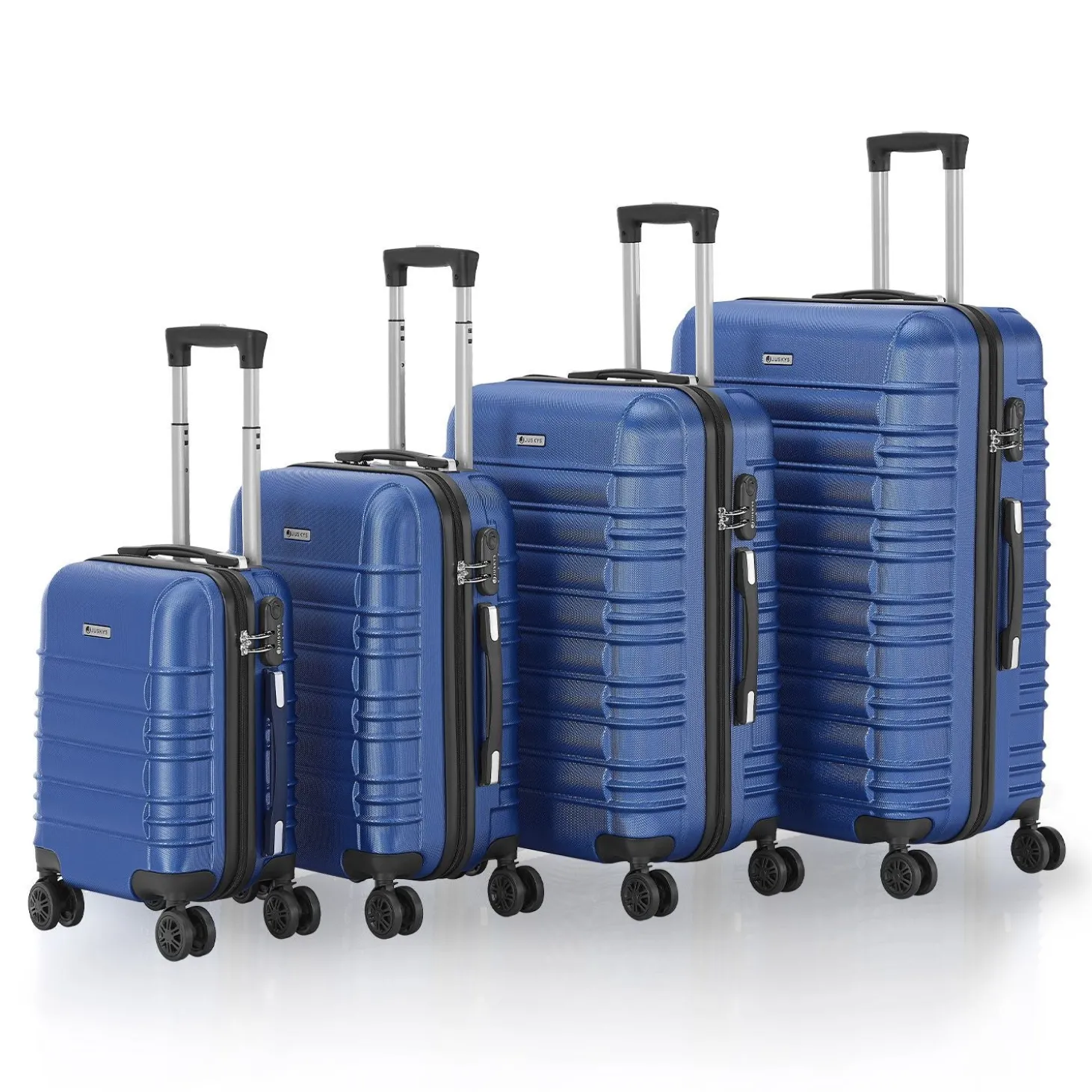 Hartschalen Kofferset Rom 3 & 4 tlg. Set mit schlagfester ABS-Hartschale, 360° Rollen