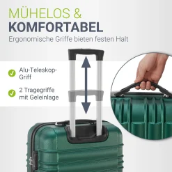 Hartschalen Kofferset Rom 3 & 4 tlg. Set mit schlagfester ABS-Hartschale, 360° Rollen