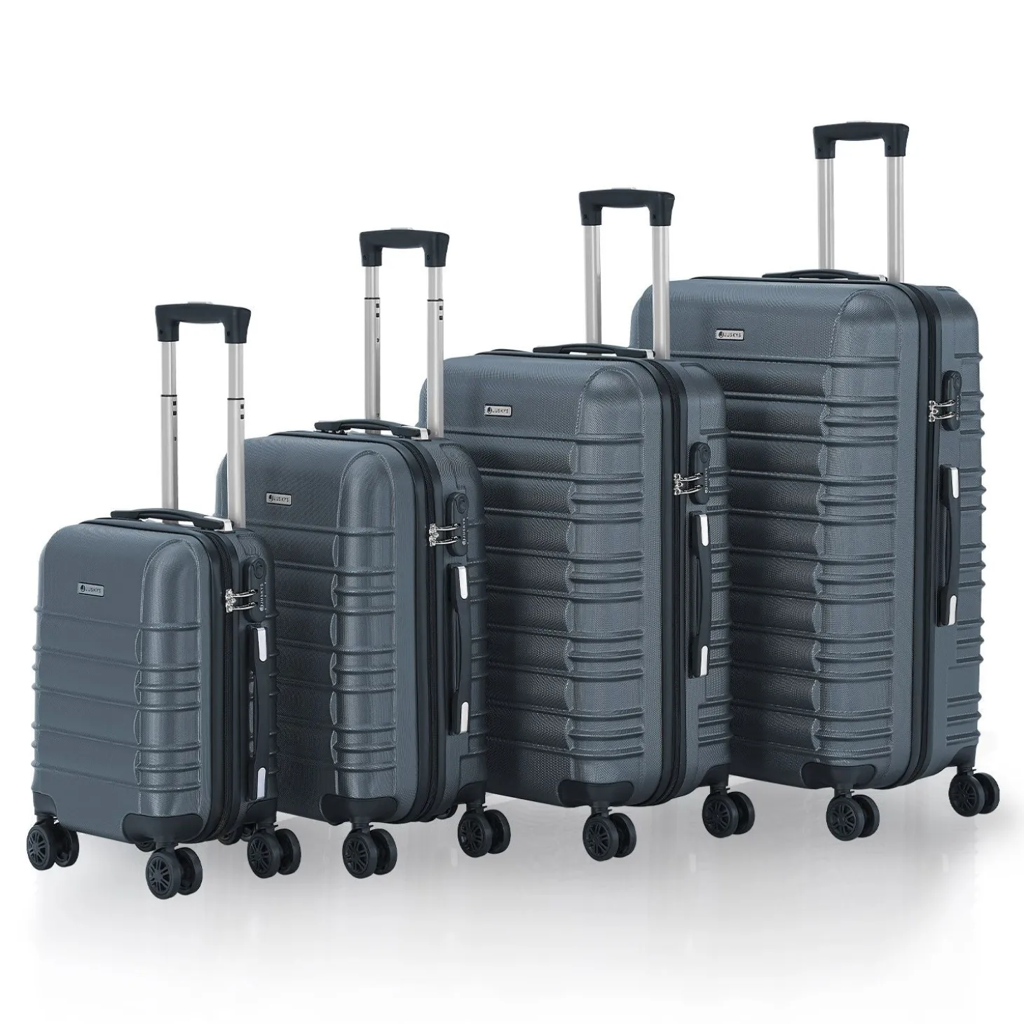 Hartschalen Kofferset Rom 3 & 4 tlg. Set mit schlagfester ABS-Hartschale, 360° Rollen