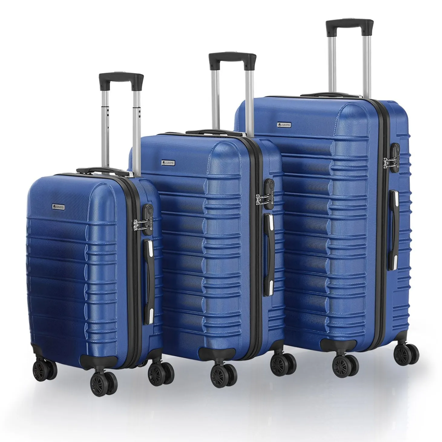 Hartschalen Kofferset Rom 3 & 4 tlg. Set mit schlagfester ABS-Hartschale, 360° Rollen