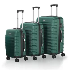 Hartschalen Kofferset Rom 3 & 4 tlg. Set mit schlagfester ABS-Hartschale, 360° Rollen