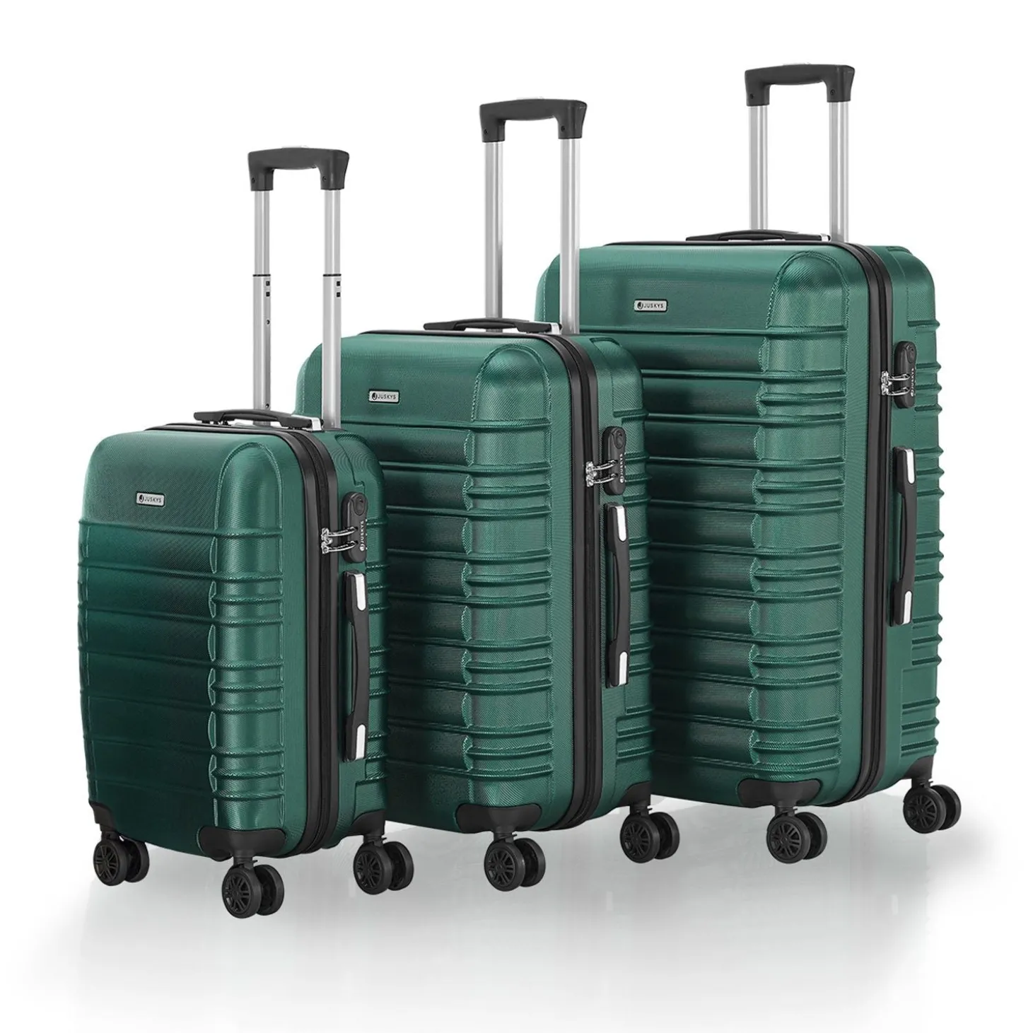Hartschalen Kofferset Rom 3 & 4 tlg. Set mit schlagfester ABS-Hartschale, 360° Rollen