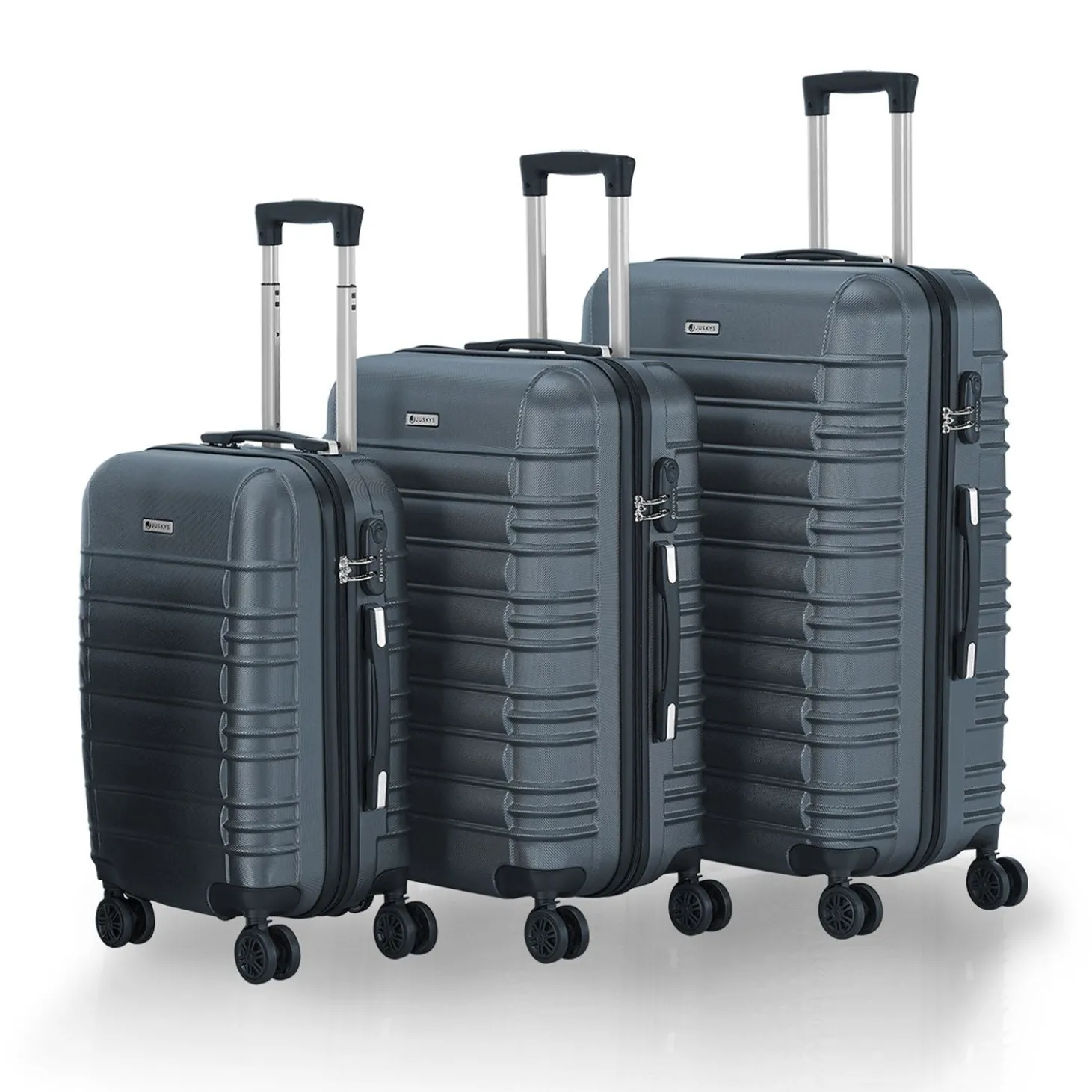Hartschalen Kofferset Rom 3 & 4 tlg. Set mit schlagfester ABS-Hartschale, 360° Rollen