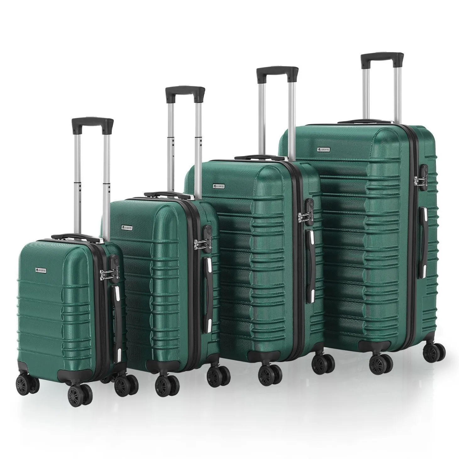 Hartschalen Kofferset Rom 3 & 4 tlg. Set mit schlagfester ABS-Hartschale, 360° Rollen