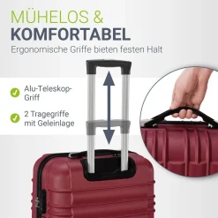 Hartschalen Kofferset Rom 3 & 4 tlg. Set mit schlagfester ABS-Hartschale, 360° Rollen