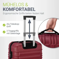 Hartschalen Kofferset Rom 3 & 4 tlg. Set mit schlagfester ABS-Hartschale, 360° Rollen