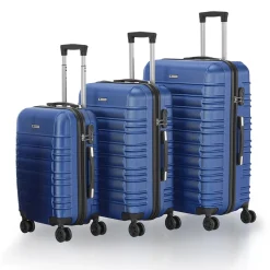 Hartschalen Kofferset Rom 3 & 4 tlg. Set mit schlagfester ABS-Hartschale, 360° Rollen
