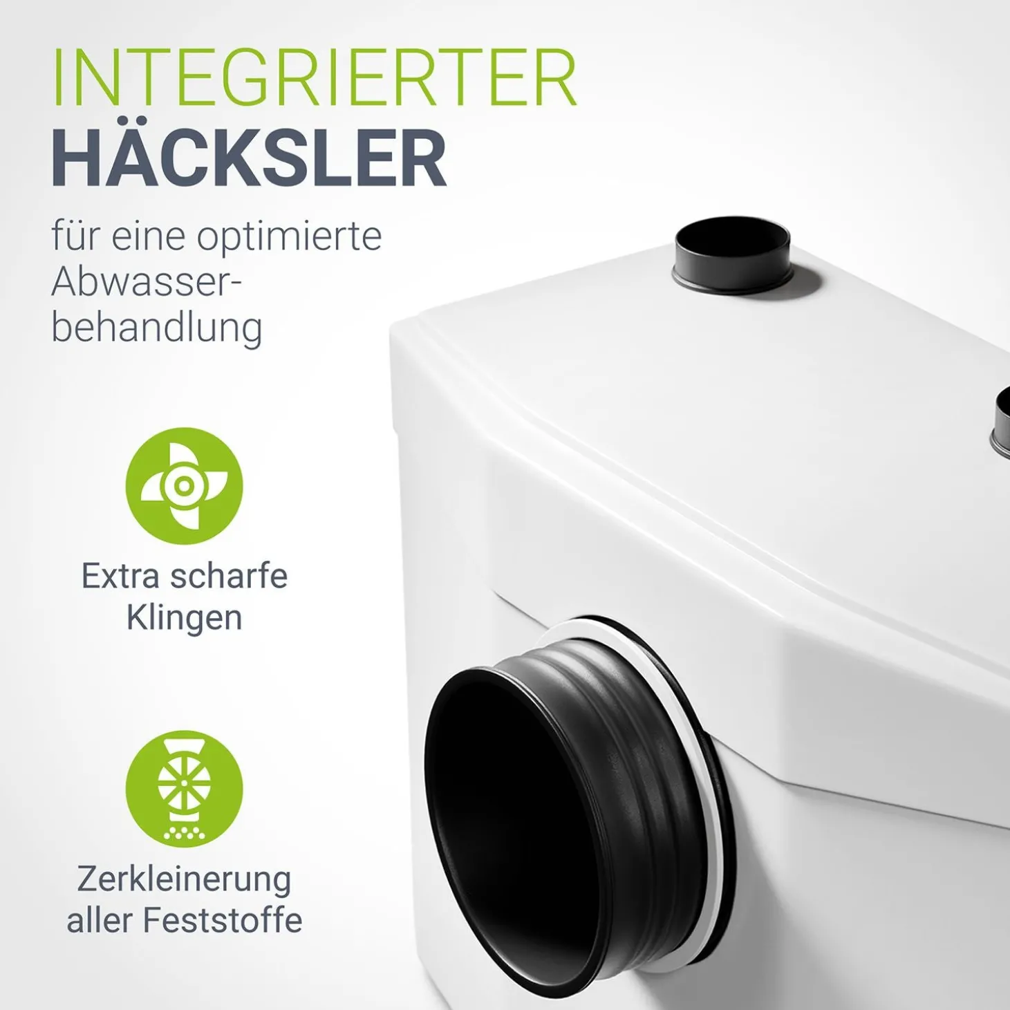 Hebeanlage 600 W Kleinhebeanlage zum Abpumpen von Schmutzwasser bis in 7 m Höhe