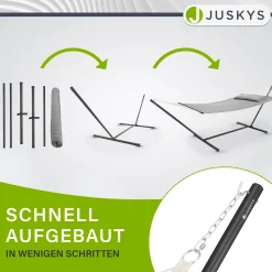 Hängematte Cata mit Gestell Indoor- und Outdoor-Hängematte mit Kissen